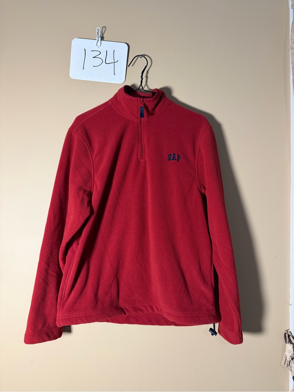 GAP Men’s Red Half-Zip Fleece Pullover